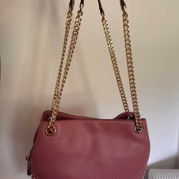 Genuine Michael Kors Blush Leather Satchel - Picture 7 of 9